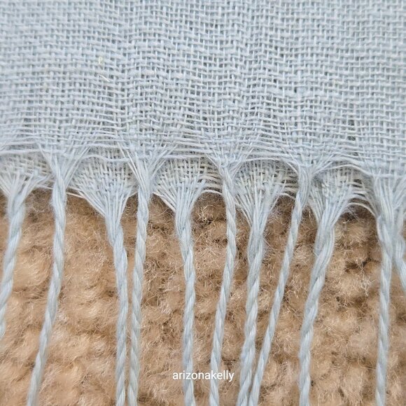 NWT Tanner Italian Linen Shawl Oversized Scarf Blue - Picture 7 of 12